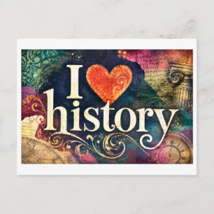 Carte Postale "J'[Cœur] l'Histoire"
