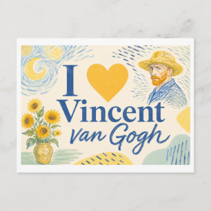 Carte Postale "J'[cœur] Vincent van Gogh"