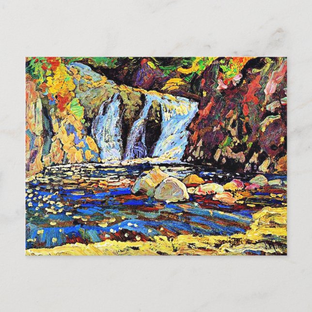 Carte Postale J.E.H. MacDonald - Croquis de Little Falls, 1918 (Devant)