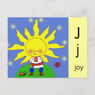 Carte Postale J est pour Joy Ukrainian Folk Art Alphabet
