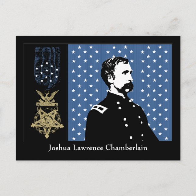 Carte Postale J.L. Chamberlain et la Médaille d'honneur (Devant)