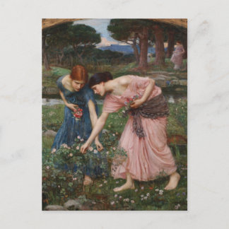Carte Postale J.W. Waterhouse Gather Ye Rosebuds