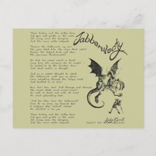Carte Postale Jabberwocky Poem