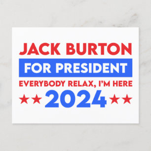 Carte Postale Jack Burton Pour Président 2024