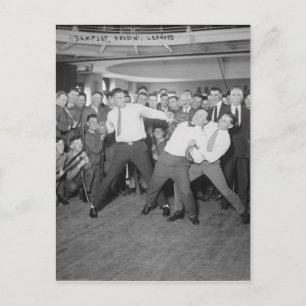 Carte Postale Jack Dempsey Faux combat contre Harry Houdini