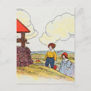 Carte Postale Jack et Jill montèrent la colline Nursery Rhyme