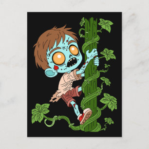 Carte Postale Jack et le Haricot Magique Zombie Dessin Animé