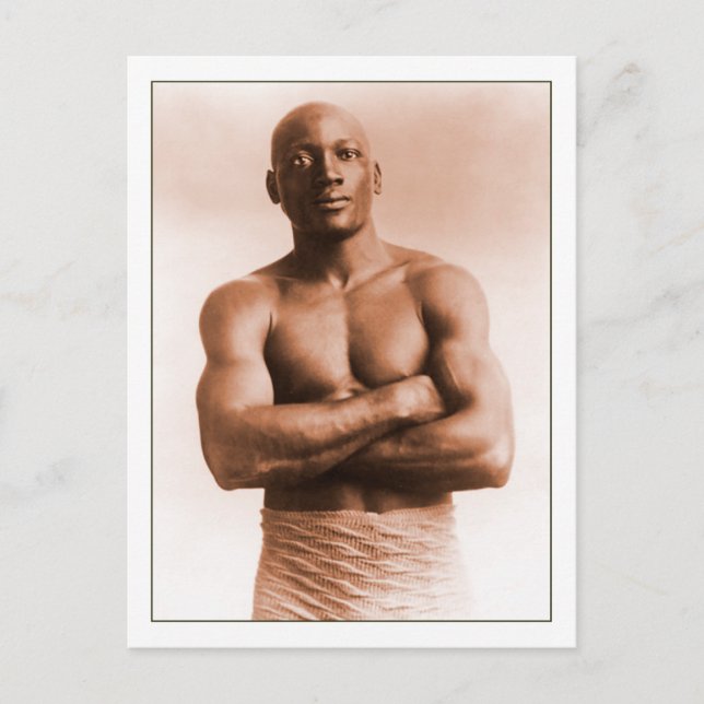 Carte Postale Jack Johnson American Boxer Vintage Photo Gay (Devant)