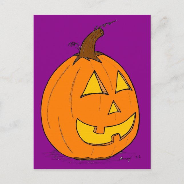 Carte postale Jack o' Lantern Purple (Devant)