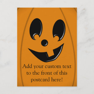 Carte Postale Jack-O-Lanterne Visage sot avec une dent