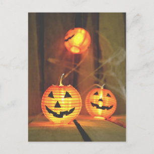 Carte postale jack-o-lanterns d'Halloween