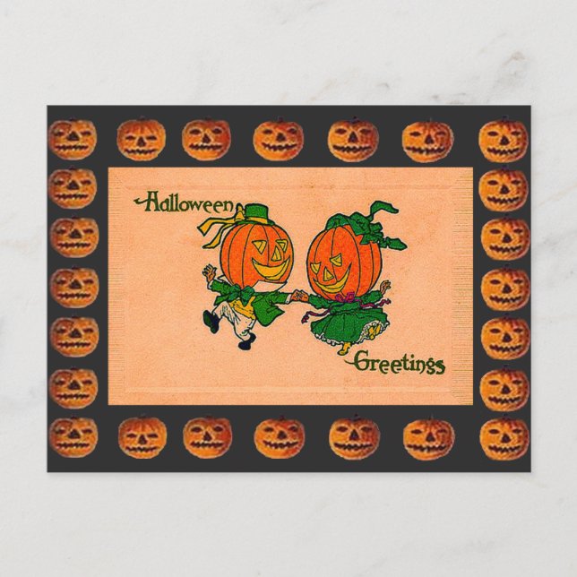 Carte postale Jack o' Lanterns pour la danse vinta (Devant)