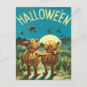 Carte Postale Jack O'Lantern Créature Monster Sorcière