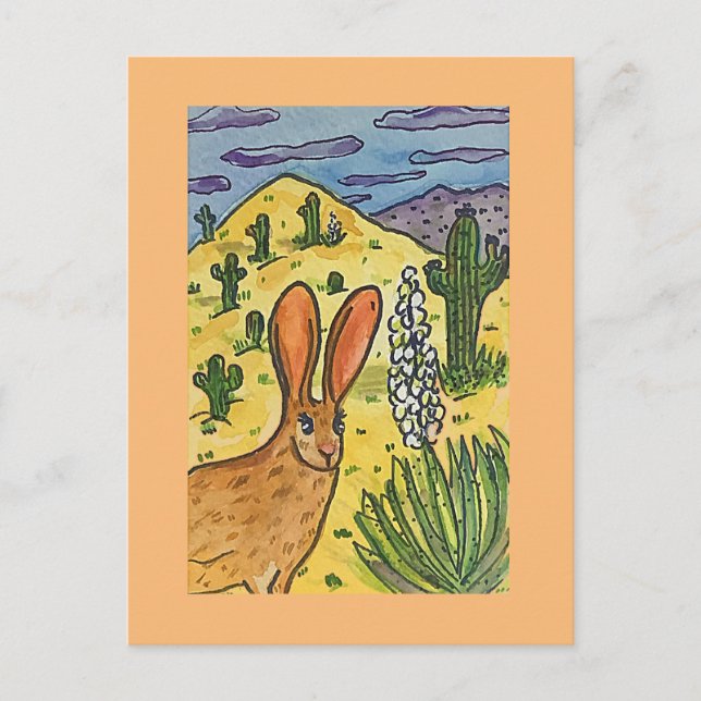Carte Postale Jack Rabbit, Parodie d'art originale (Devant)