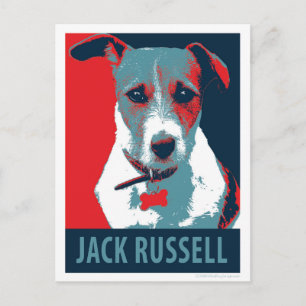 Carte Postale Jack Russel Terrier Parodie de l'espoir politique