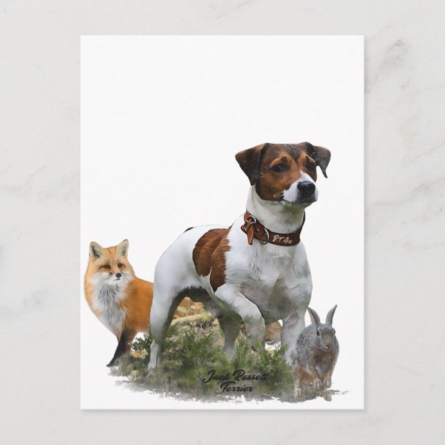 Carte Postale Jack Russell Terrier, Art (Devant)