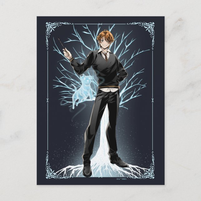 Carte Postale Jack Russell Terrier Patronus d'Anime Ron Weasley (Devant)