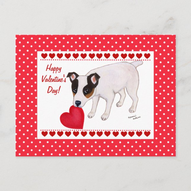 Carte postale Jack Russell Terrier Valentine (Devant)