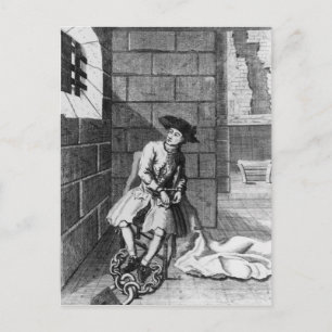 Carte Postale Jack Shepberd à la prison de Newgate, 1724