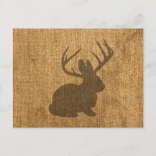 Carte Postale Jackalope rustique