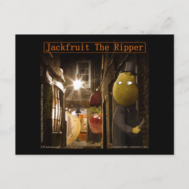 Carte Postale Jackfruit le Ripper Drôle Rick Londres (Devant)