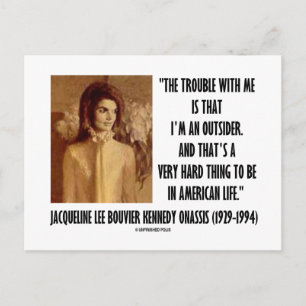 Carte Postale Jackie Kennedy Portrait Trouble Avec Moi Outsider