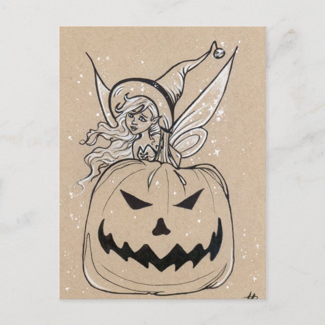 Carte postale Jackolatern Fairy Halloween (Devant)