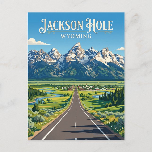 Carte Postale Jackson Hole USA (Devant)