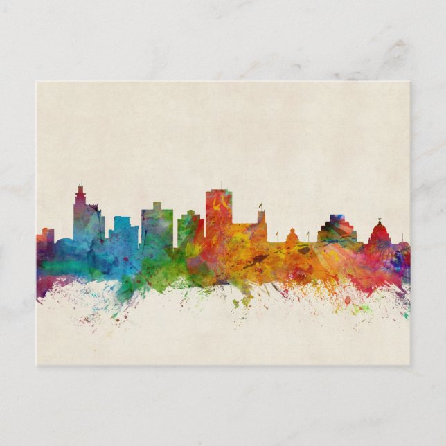Carte Postale Jackson Mississippi Skyline (Devant)