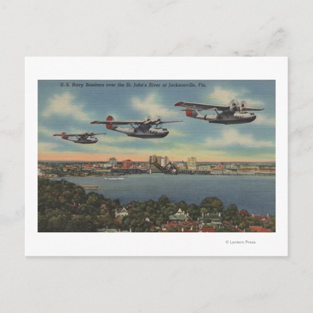 Carte Postale Jacksonville, FL - Bombardiers de la Marine au-des (Devant)