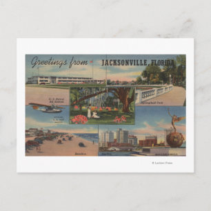 Carte Postale Jacksonville, Floride - Salutations De