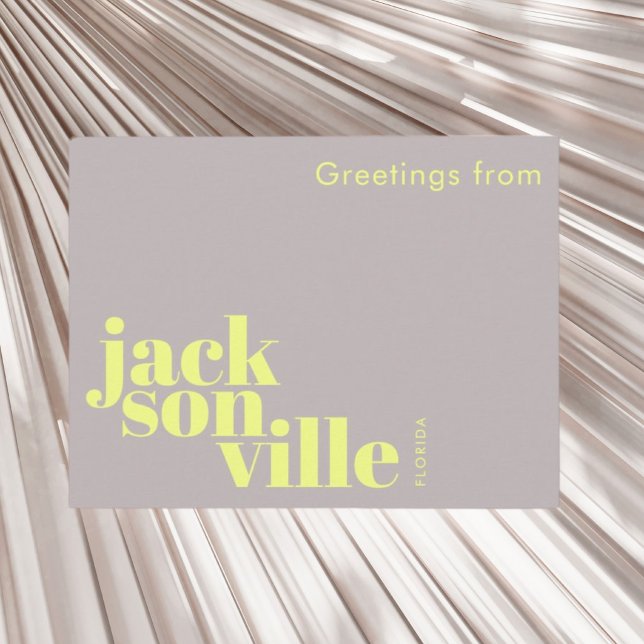 Carte Postale Jacksonville Floride typographique moderne (Créateur téléchargé)