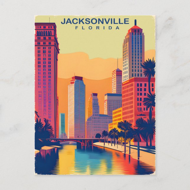Carte Postale Jacksonville, Floride, Voyage (Devant)
