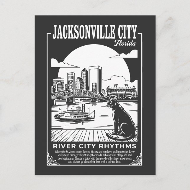 Carte Postale Jacksonville Ville Floride River City Rhythms (Devant)