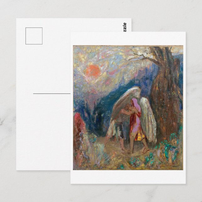 Carte Postale Jacob et l'ange | Odilon Redon | (Devant / Derrière)