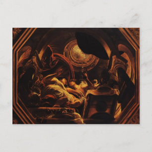 Carte Postale Jacob Jordaens - Amour de Cupidon et de Psyché