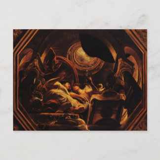 Carte Postale Jacob Jordaens - Amour de Cupidon et de Psyché