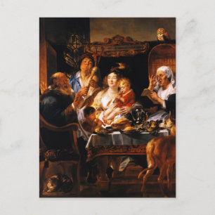 Carte Postale Jacob Jordaens - Comme le vieux Sang, Ainsi le jeu