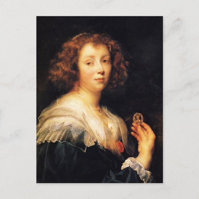 Carte Postale Jacob Jordaens - Portrait d'une jeune femme (Devant)