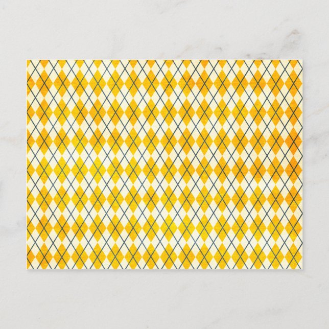 Carte Postale Jacquard jaune (Devant)
