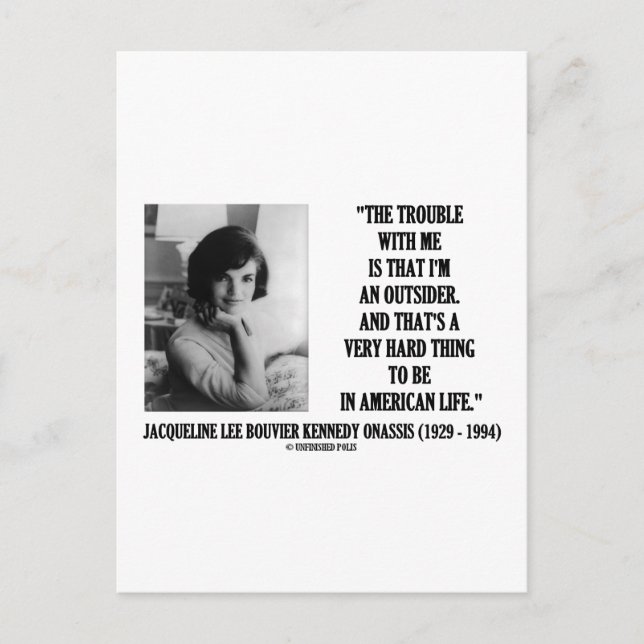 Carte Postale Jacqueline Kennedy Trouble Avec Moi Citation Extér (Devant)