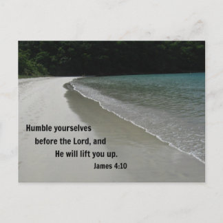 Carte Postale Jacques 4:10 Humble-toi devant le Seigneur...