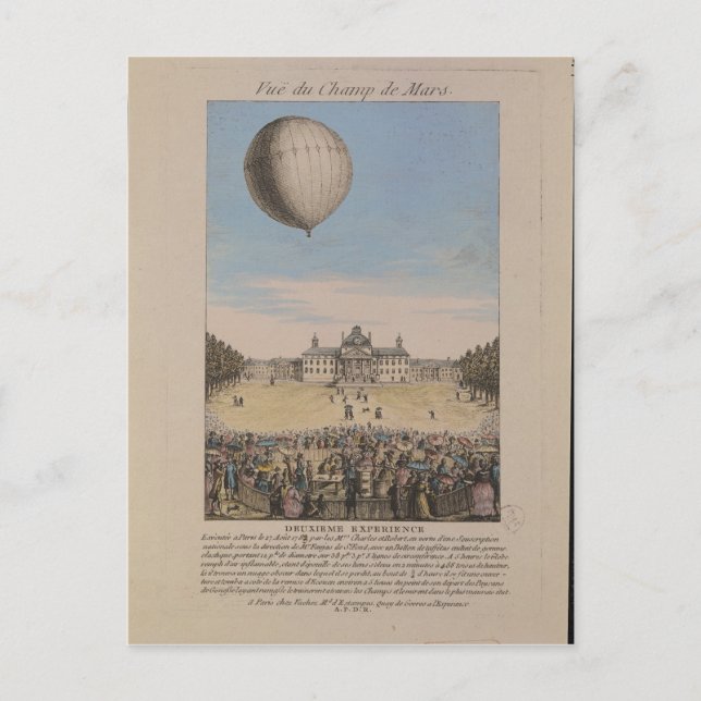 Carte Postale Jacques Alexandre Cesar Charles (Devant)