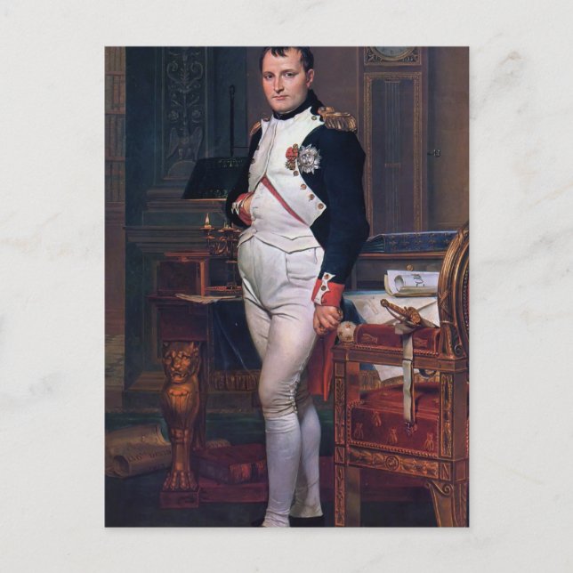 Carte Postale Jacques David- Napoléon Bonaparte dans son étude (Devant)