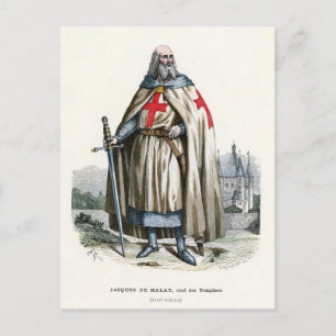 Carte Postale Jacques de Molay - Templier de Chevalier