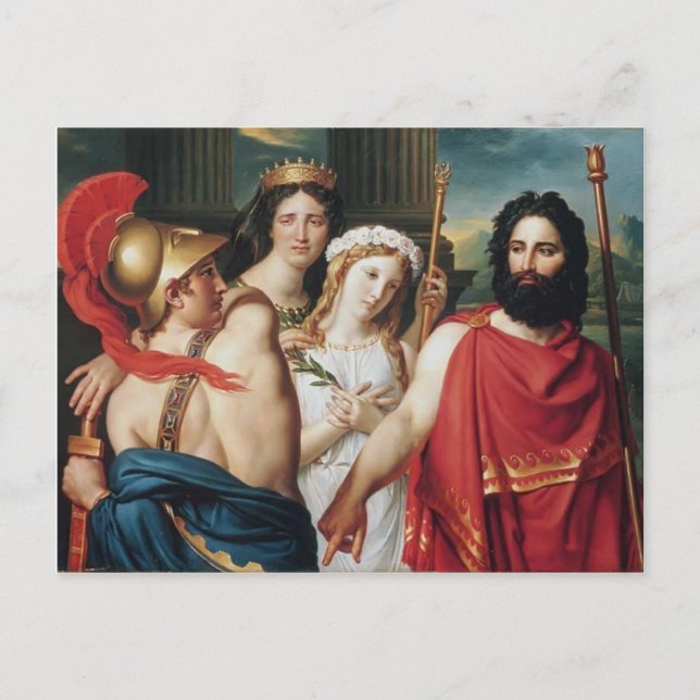 Carte Postale Jacques-Louis David - La colère d'Achille (Devant)
