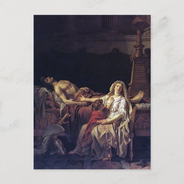 Carte Postale Jacques-Louis David - La douleur d'Andromache (Devant)