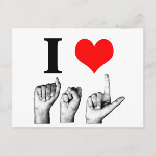 Carte Postale J'adore A-S-L
