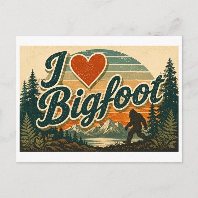 Carte Postale "J'adore Bigfoot" (Devant)