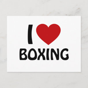 Carte Postale J'adore BOXING